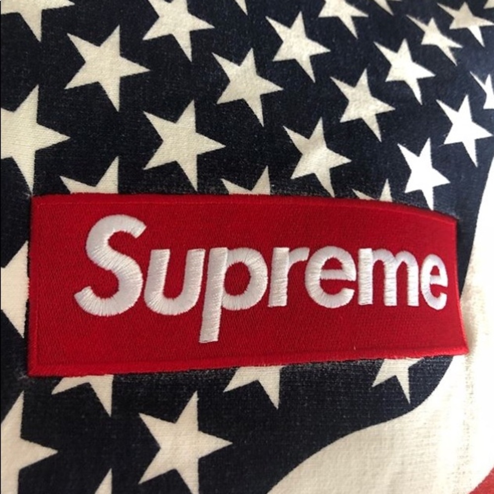 SUPREME AMERICAN FLAG BOX LOGO HOODIE - Picture 2 of 6